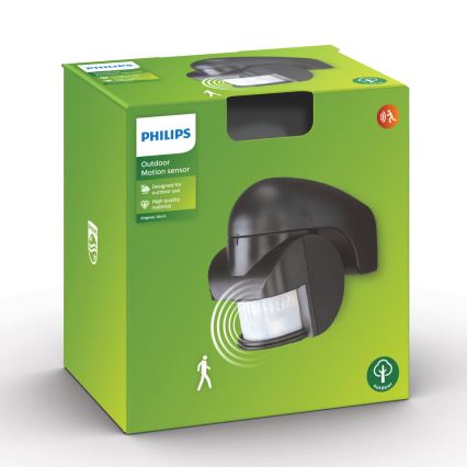 Philips - Zunanji senzor gibanja IP44 črna