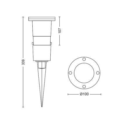 Philips - LED Zunanja svetilka 1xGU10/5W/230V IP44