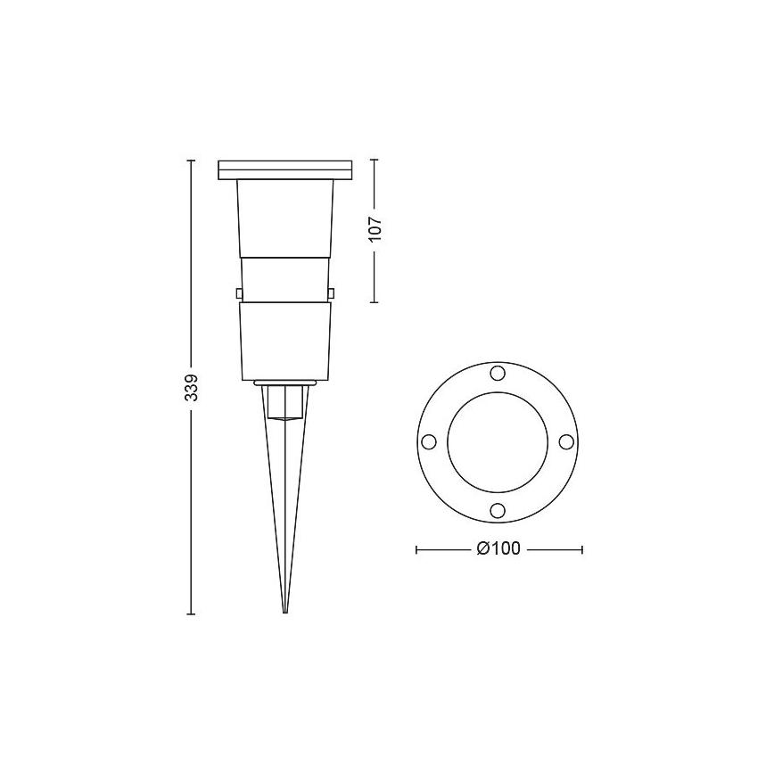 Philips - LED Zunanja svetilka 1xGU10/5W/230V IP44