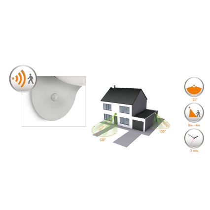 Philips 17808/87/16 - LED Solarna svetilka s senzorjem MYGARDEN DUSK 1xLED/1W/3,7V 2200 mAh IP44