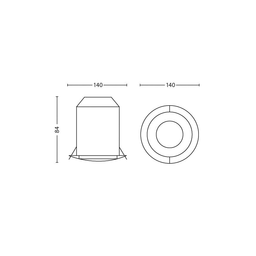 Philips - Zatemnitvena vgradna svetilka Hue PHOENIX 1xLED/5W/230V