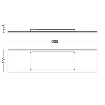 Philips - LED Zatemnitveni nadgradni panel Hue AURELLE LED/55W/230V