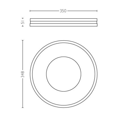 Philips - LED Zatemnitvena stropna svetilka Hue BEING LED/32W/230V