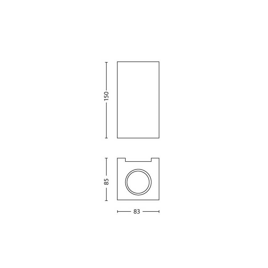 Philips 33012/17/PN - Stenska svetilka GABARDINE 2xGU10/50W/230V