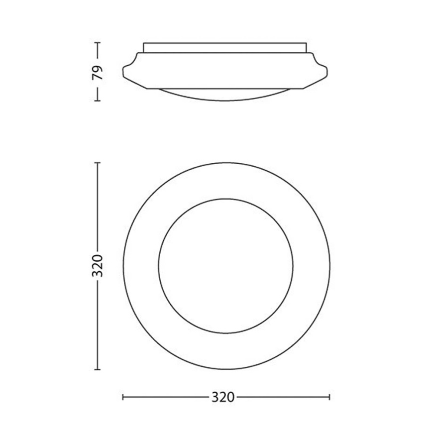 Philips - LED Stropna svetilka LED/16W/230V 2700K