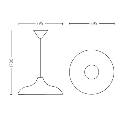 Philips 36532/30/E7 - Stropna obesna luč MYLIVING SURREY E27/60W/230V