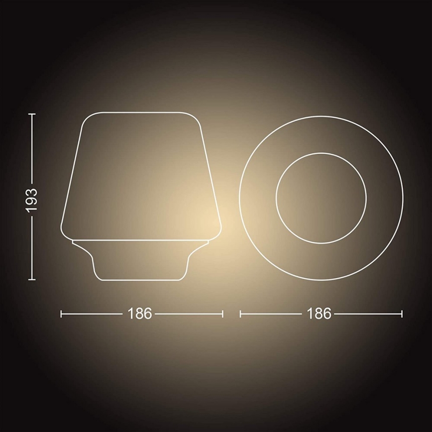 Philips - LED Zatemnitvena svetilka Hue WELLNESS 1xE27/8,5W/230V + Daljinski upravljalnik