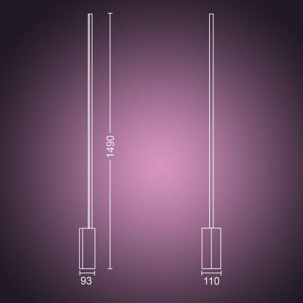 Philips 40802/48/P9 - LED RGB Namizna svetilka HUE SIGNE 1xLED/32W/230V