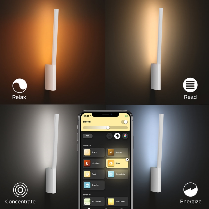 Philips 40902/31/P9 - LED Stenska svetilka HUE LIANE 1xLED/12W/230V
