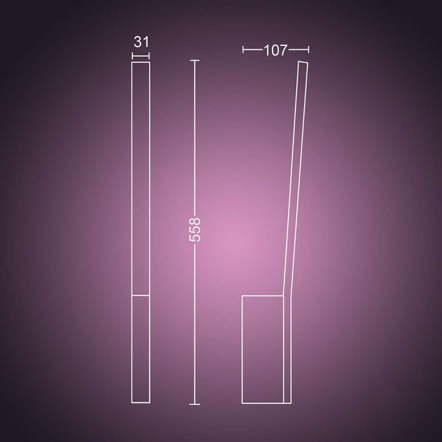 Philips 40902/31/P9 - LED Stenska svetilka HUE LIANE 1xLED/12W/230V