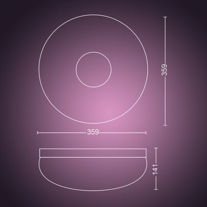 Philips 40905/31/P9 - LED Stropna svetilka HUE FLOURISH LED/32W/230V