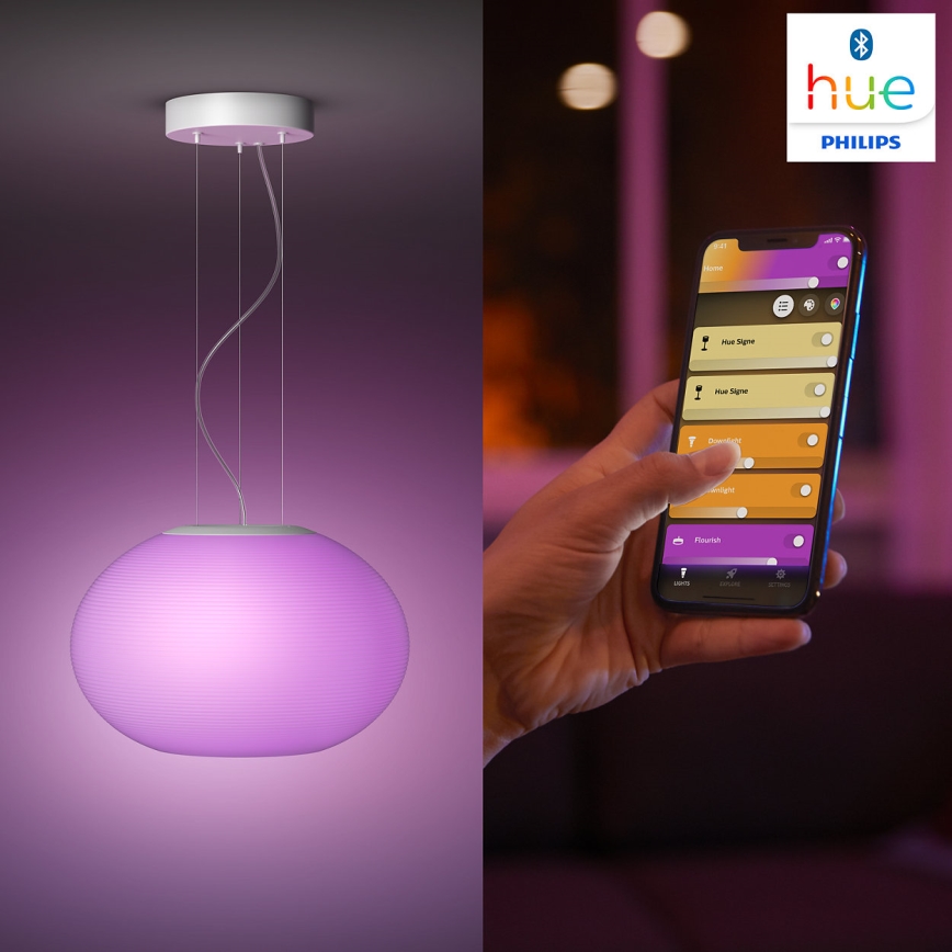 Philips 40906/31/P9 - LED Lestenec na vrvici HUE FLOURISH LED/32W/230V