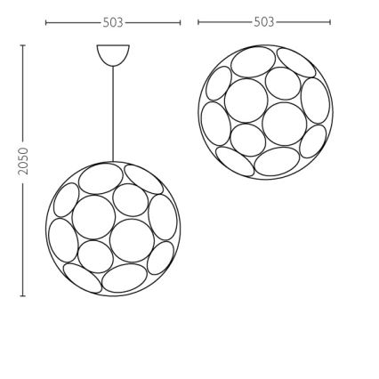 Philips - Stropna obesna svetilka E27/60W/230V