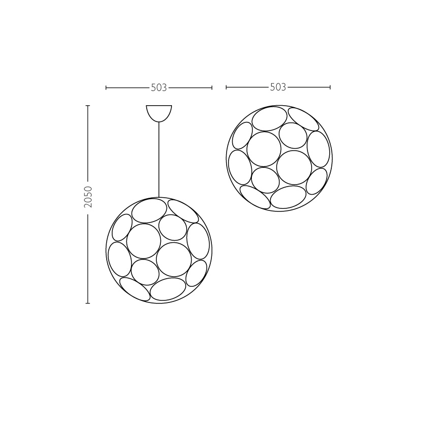 Philips - Stropna obesna svetilka E27/60W/230V