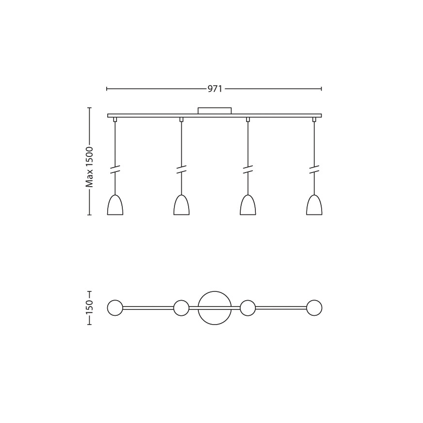 Philips 40922/31/16 - LED obesna svetilka MYLIVING WOLGA 4xLED/3W/230V