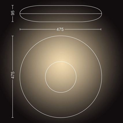 Philips - LED Zatemnitvena svetilka Hue CHER LED/33,5W/230V + Daljinski upravljalnik