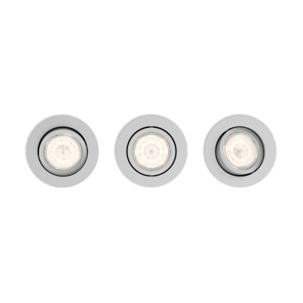 Philips 50113/87/P0 - KOMPLET 3x LED Zatemnitvena vgradna svetilka CASEMENT LED/4,5W/230V