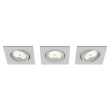 Philips 50123/87/P0 - KOMPLET 3x LED Zatemnitvena vgradna luč CASEMENT LED/4,5W/230V