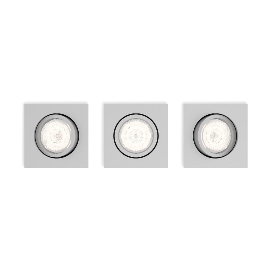 Philips 50123/87/P0 - KOMPLET 3x LED Zatemnitvena vgradna luč CASEMENT LED/4,5W/230V