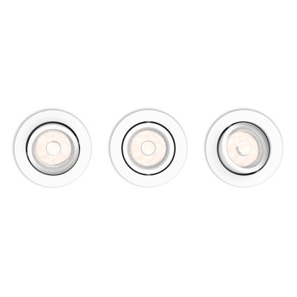 Philips - SET 3x Vgradna svetilka 1xGU10/5,5W/230V