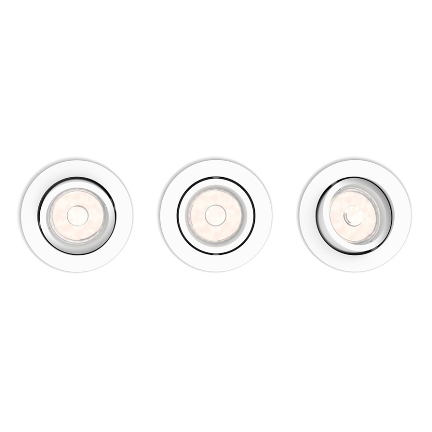 Philips - SET 3x Vgradna svetilka 1xGU10/5,5W/230V