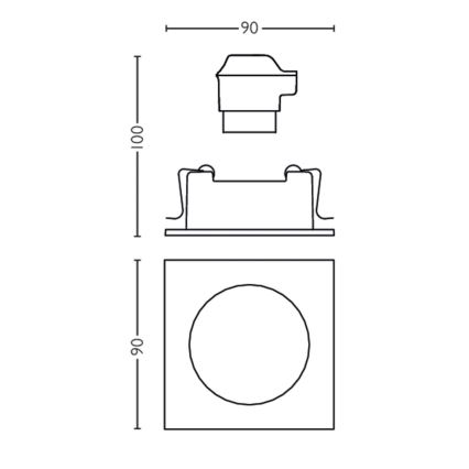 Philips 50191/87/PN - Vgradna svetilka MYLIVING ENNEPER 1xGU10/5,5W/230V
