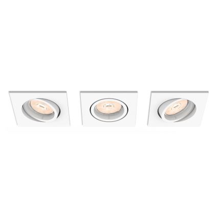 Philips - KOMPLET 3x vgradnih stropnih svetilk 1xGU10/5,5W/230V