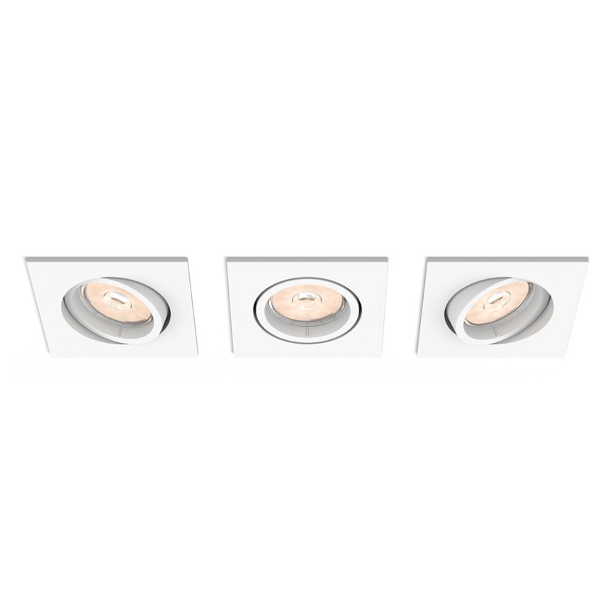 Philips - KOMPLET 3x vgradnih stropnih svetilk 1xGU10/5,5W/230V