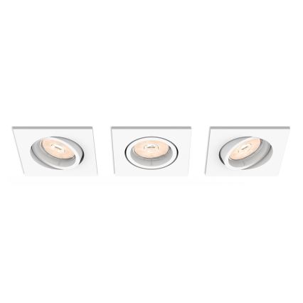 Philips - SET 3x Vgradna svetilka 1xGU10/5,5W/230V