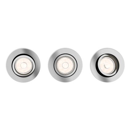 Philips - SET 3x Vgradna svetilka 1xGU10/5,5W/230V