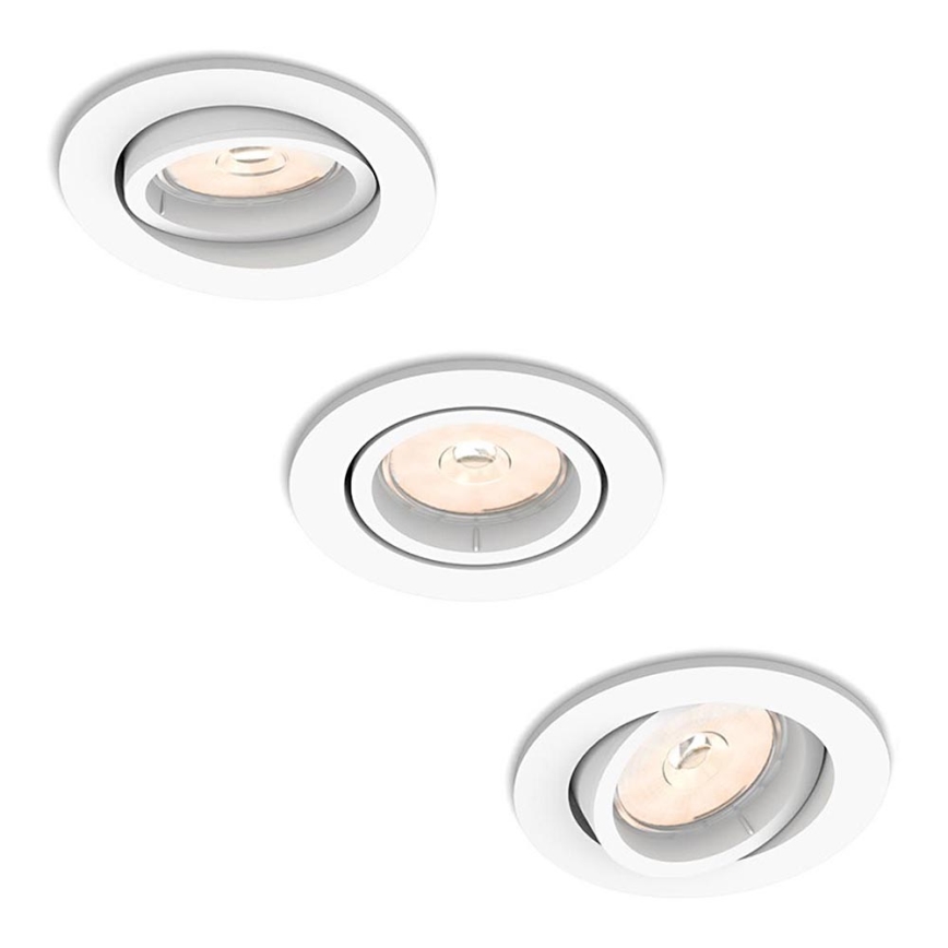 Philips 50393/31/PN - KOMPLET 3x Vgradna svetilka DONEGAL 3xGU10/5,5W/230V