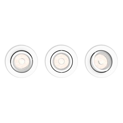 Philips 50393/31/PN - KOMPLET 3x Vgradna svetilka DONEGAL 3xGU10/5,5W/230V