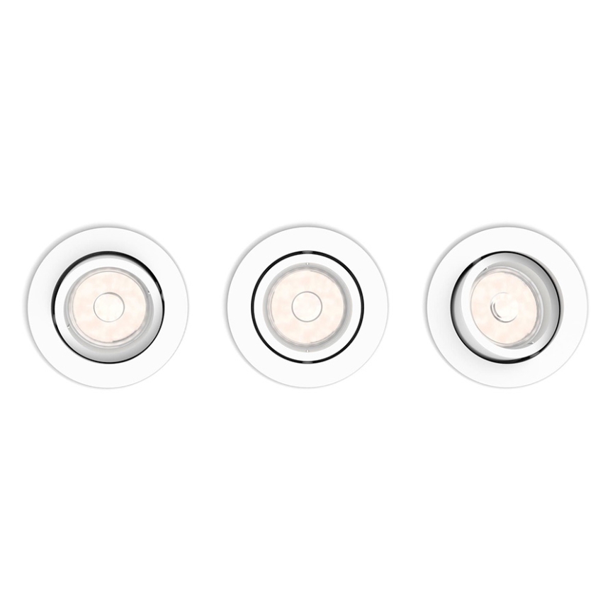 Philips 50393/31/PN - KOMPLET 3x Vgradna svetilka DONEGAL 3xGU10/5,5W/230V