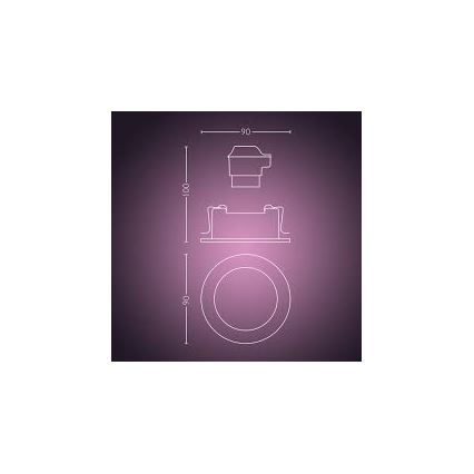 Philips 50451/48/P7 - LED RGB Vgradna svetilka HUE CENTURA 1xGU10/5,7W/230V