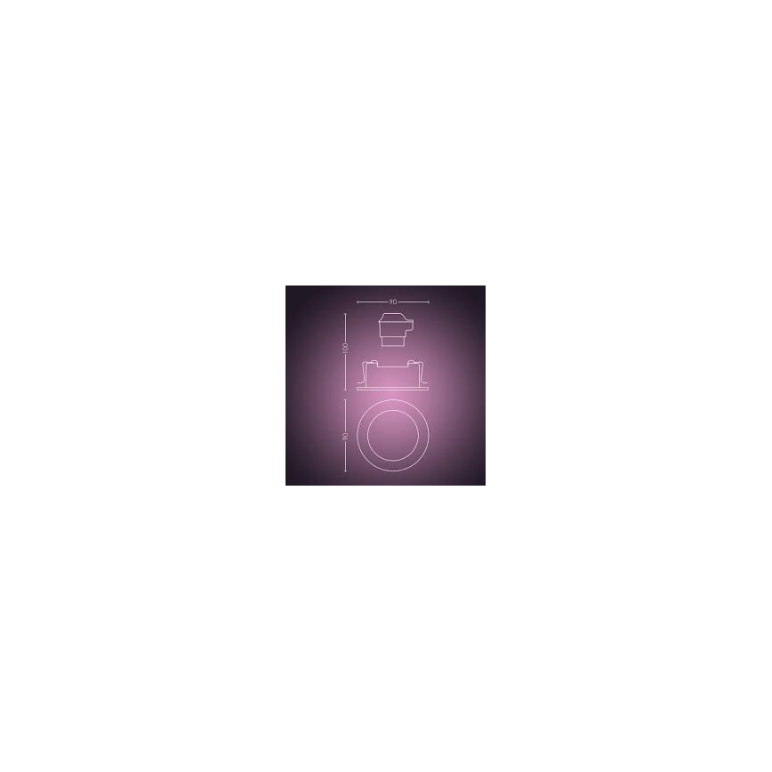 Philips 50451/48/P7 - LED RGB Vgradna svetilka HUE CENTURA 1xGU10/5,7W/230V