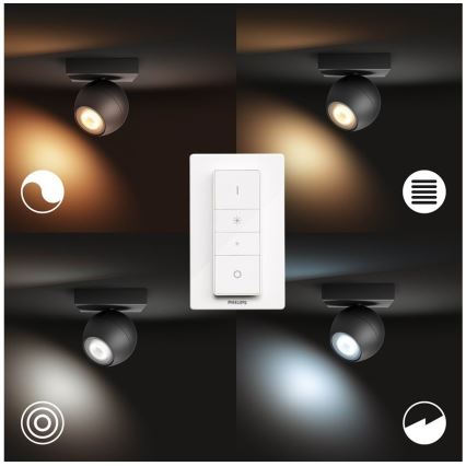 Philips - LED Zatemnitveni reflektor Hue BUCKRAM 1xGU10/5W/230V + Daljinski upravljalnik