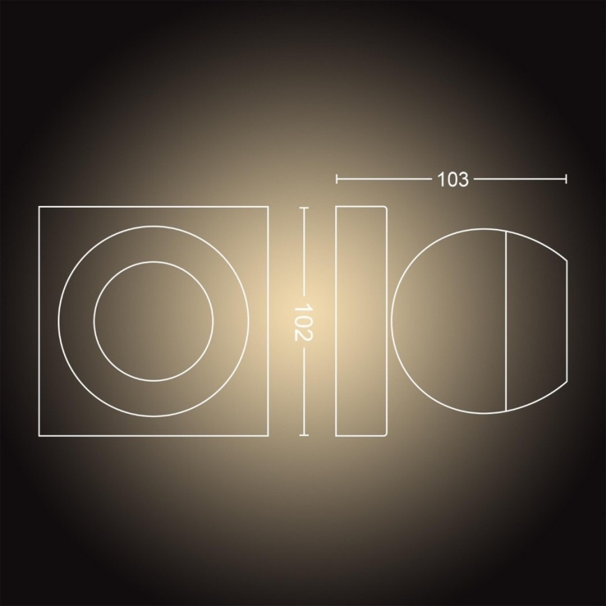 Philips - LED Zatemnitveni reflektor Hue BUCKRAM 1xGU10/5W/230V + Daljinski upravljalnik