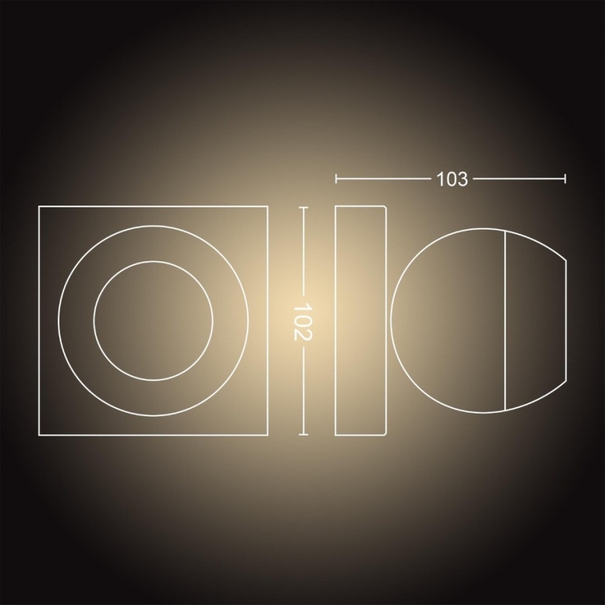 Philips - LED Zatemnitveni reflektor Hue BUCKRAM 1xGU10/5W/230V + Daljinski upravljalnik