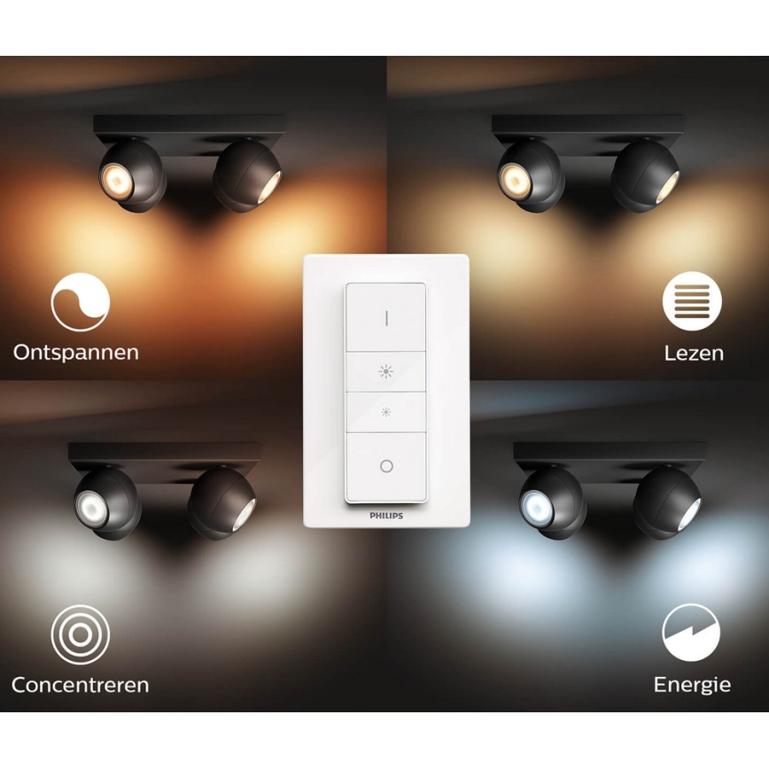 Philips - LED Zatemnitveni reflektor Hue BUCKRAM 4xGU10/5W/230V + Daljinski upravljalnik