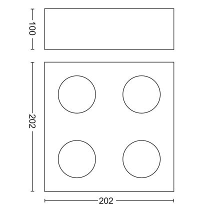 Philips - LED Zatemnitveni reflektor 4xLED/4,5W/230V