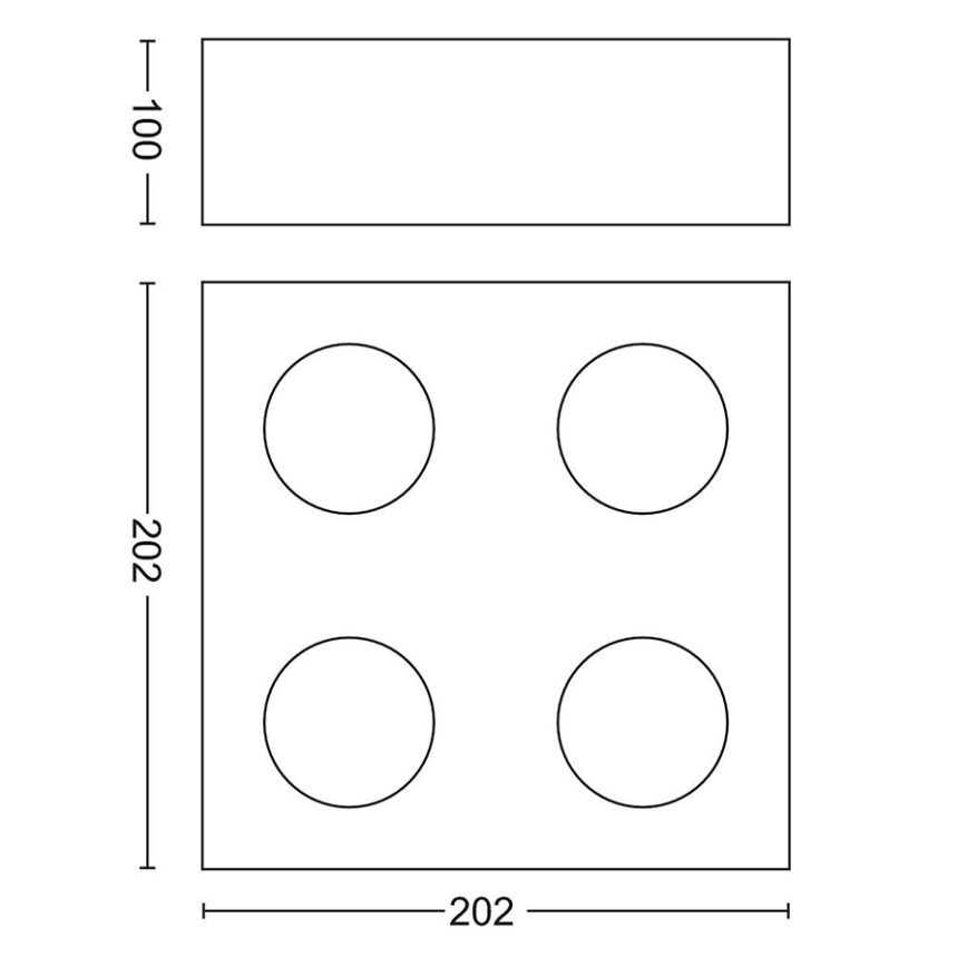 Philips - LED Zatemnitveni reflektor 4xLED/4,5W/230V