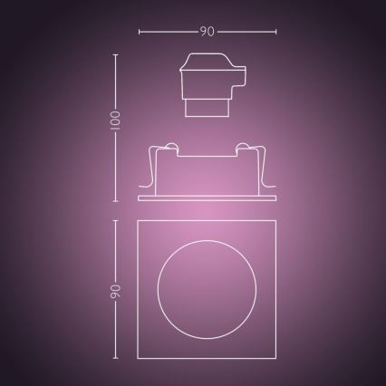 Philips 50551/31/P7 - LED RGB Vgradna svetilka HUE CENTURA 1xGU10/5,7W/230/24V