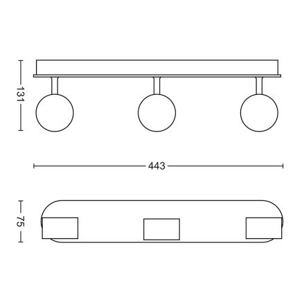 Philips - LED Zatemnitveni reflektor 3xLED/4,5W/230V