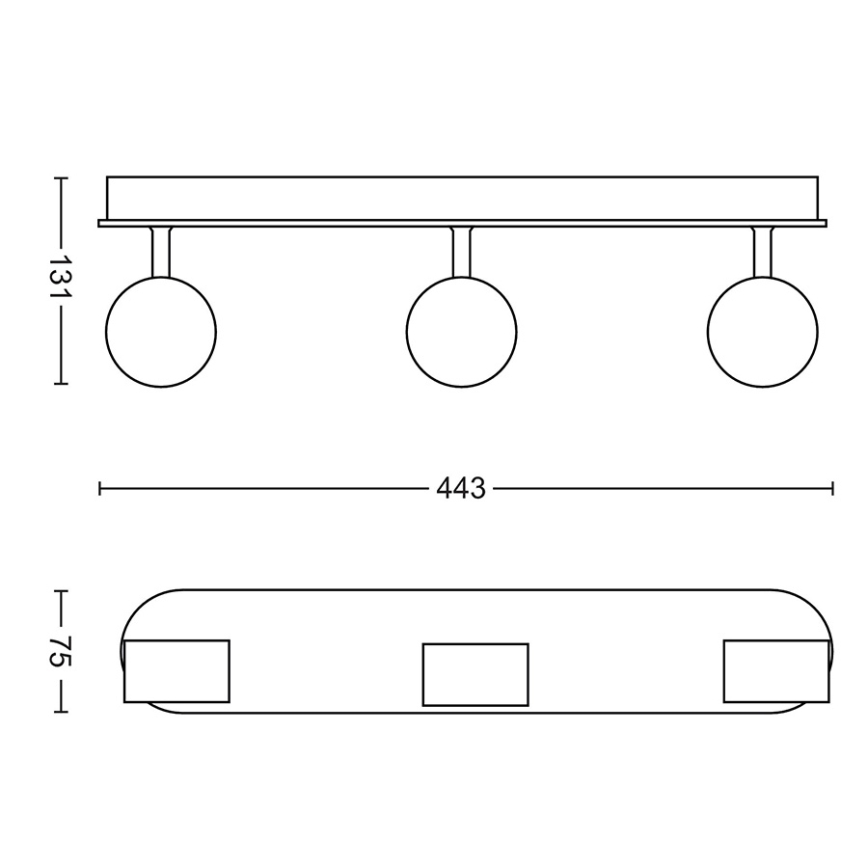 Philips - LED Zatemnitveni reflektor 3xLED/4,5W/230V
