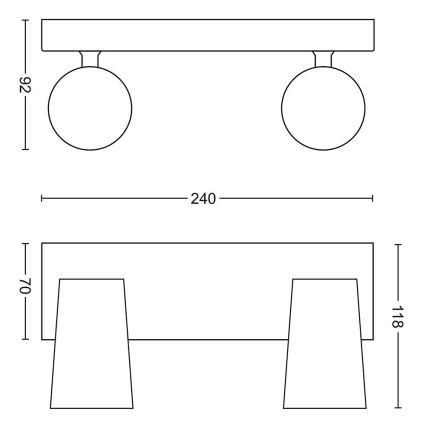 Philips - LED Reflektor 2xGU10/5,5W/230V