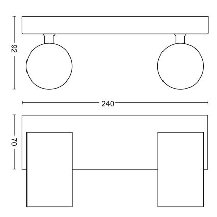 Philips - Reflektor 2xGU10/5,5W/230V