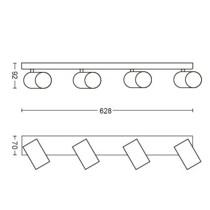 Philips - Reflektor 4xGU10/5,5W/230V