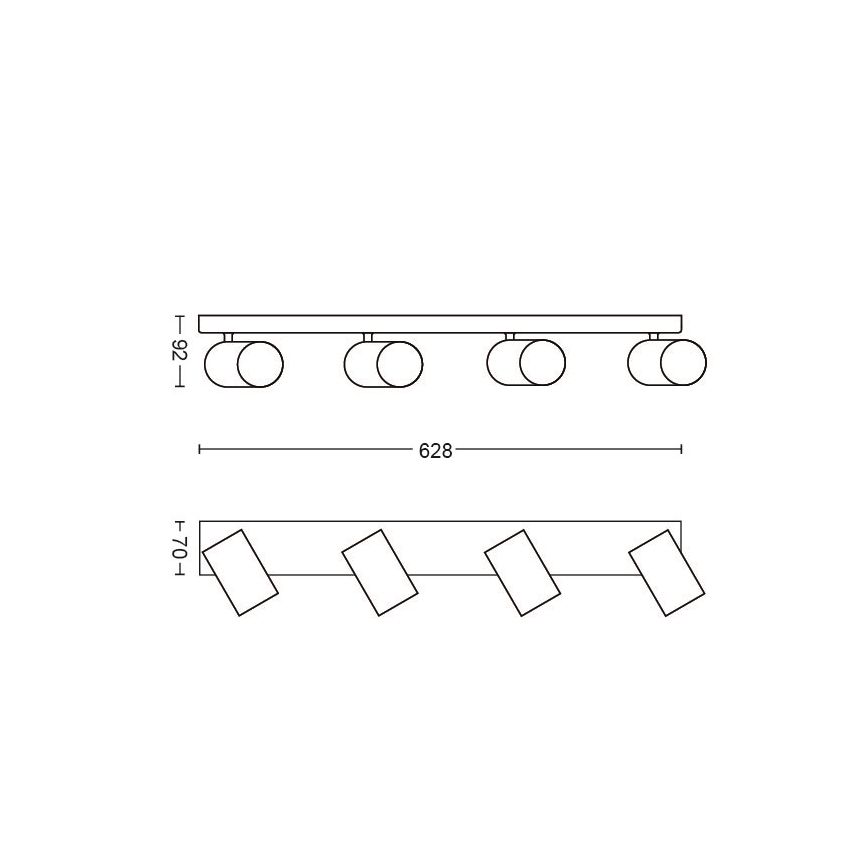 Philips - Reflektor 4xGU10/5,5W/230V