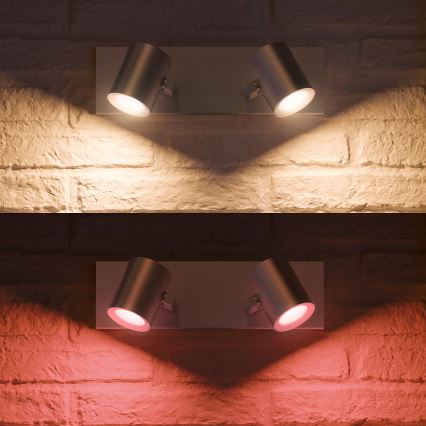 Philips 50622/48/P7 - LED Reflektor HUE ARGENA 2xGU10/5,7W/230V