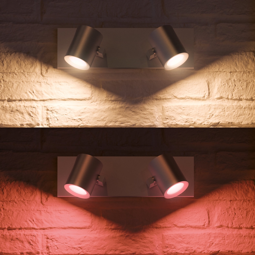 Philips 50622/48/P7 - LED Reflektor HUE ARGENA 2xGU10/5,7W/230V